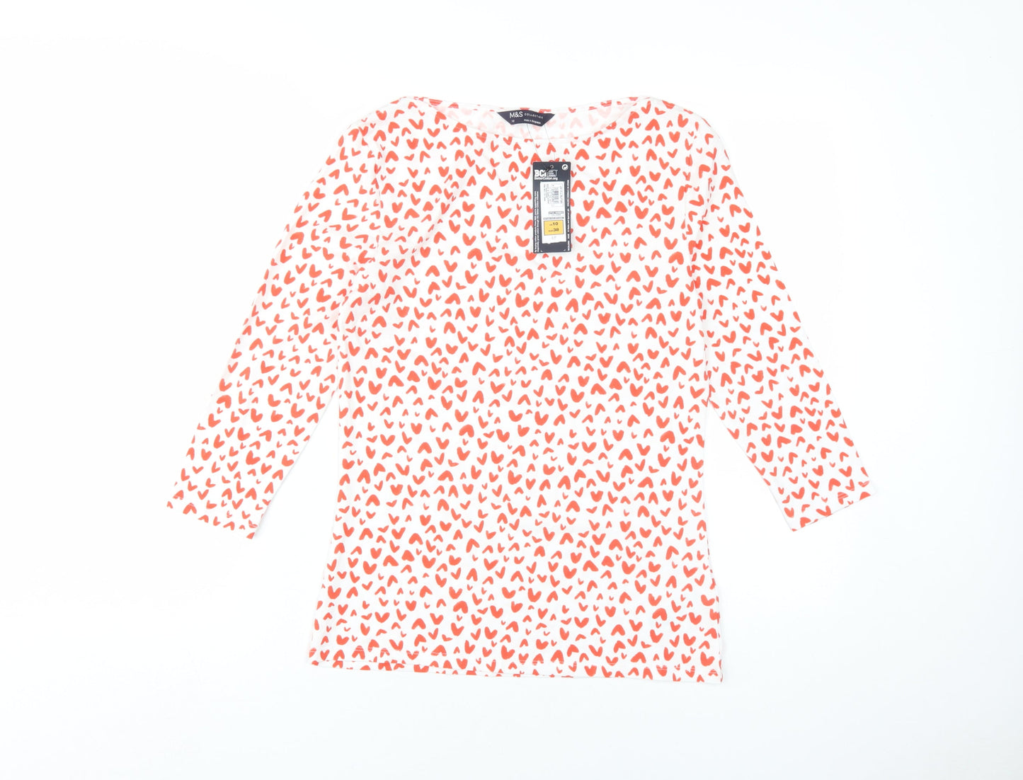 Marks and Spencer Women's Pink T-Shirt Size 10