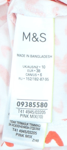 Marks and Spencer Women's Pink T-Shirt Size 10