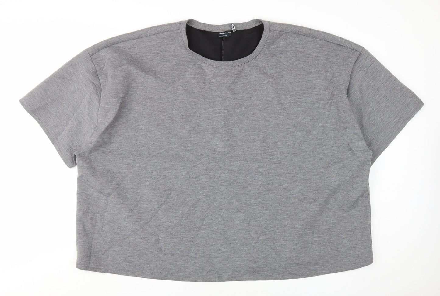 ASOS Women Grey Basic T-Shirt UK 30 Relaxed Fit