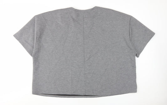 ASOS Women Grey Basic T-Shirt UK 30 Relaxed Fit