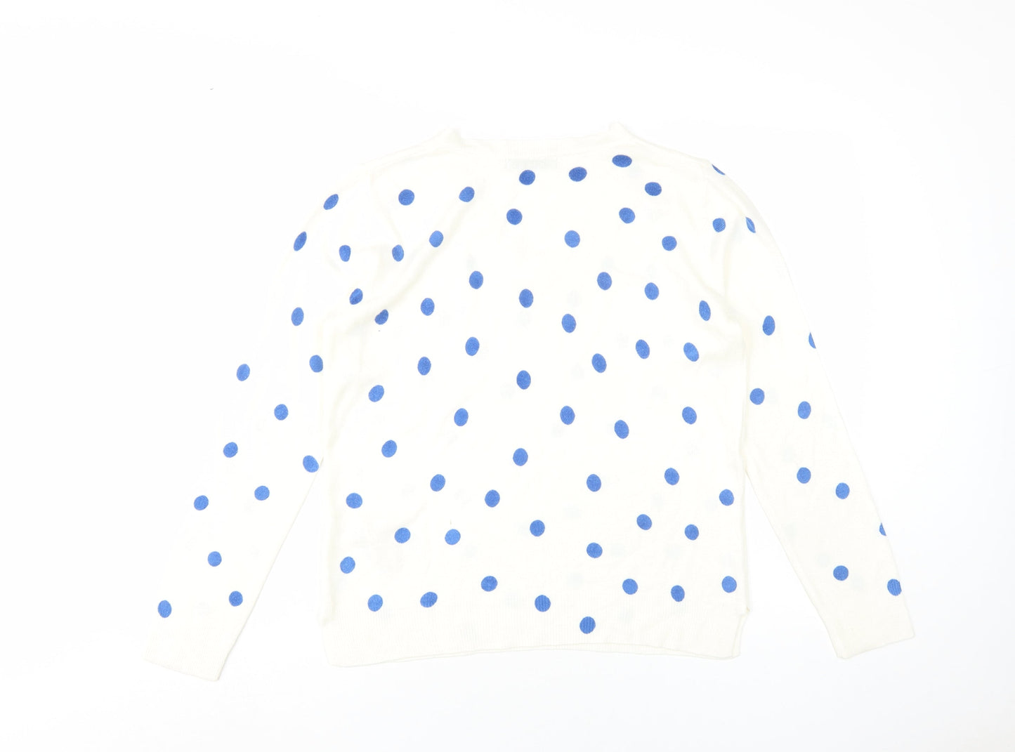 Marks and Spencer Women's Ivory Polka Dot Jumper Size 12