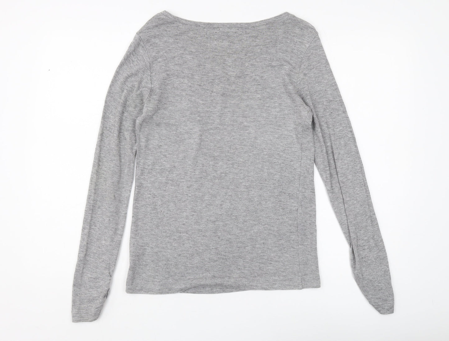 Marks & Spencer Grey Long Sleeve Jersey Top, UK 10