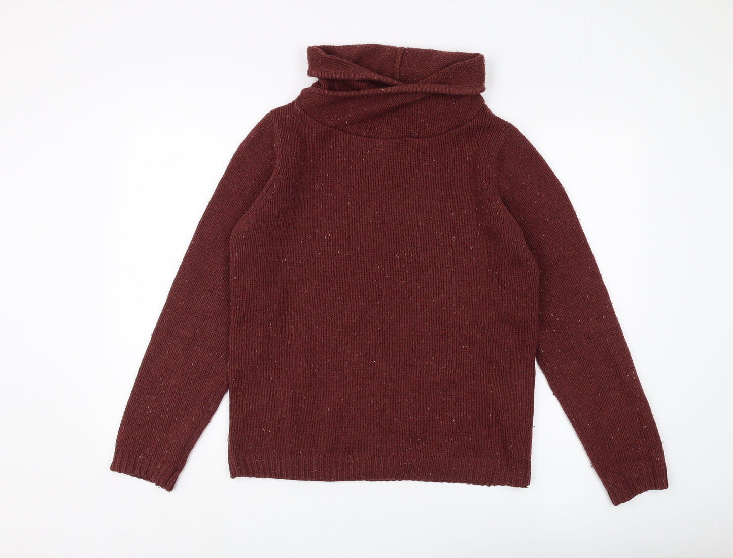 Pull & Bear Women's Brown Cowl Neck Pullover Jumper S