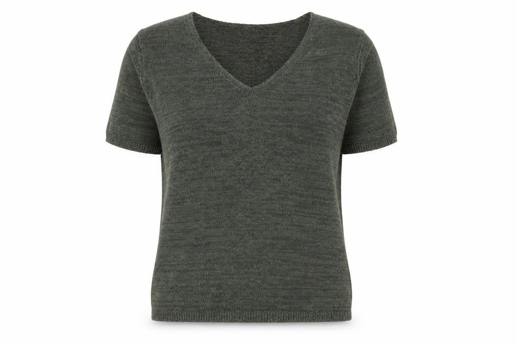 Marks and Spencer Women's Green V-Neck Pullover Jumper