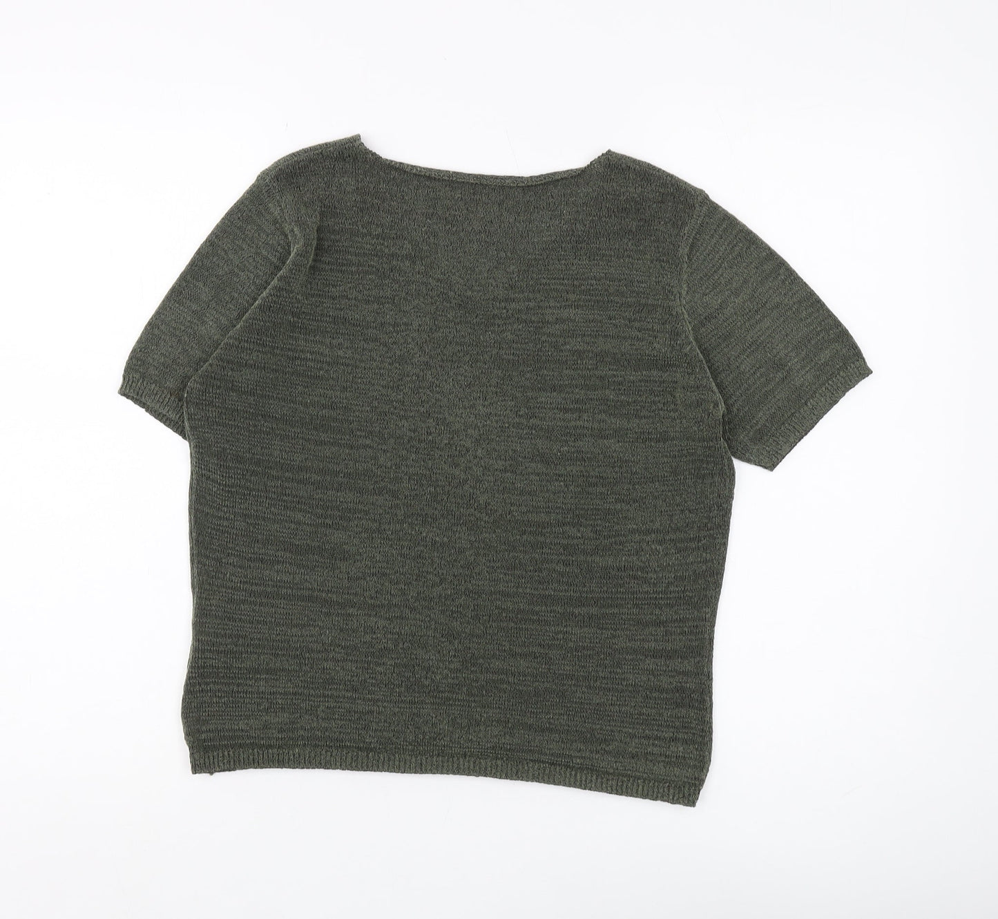 Marks and Spencer Women's Green V-Neck Pullover Jumper