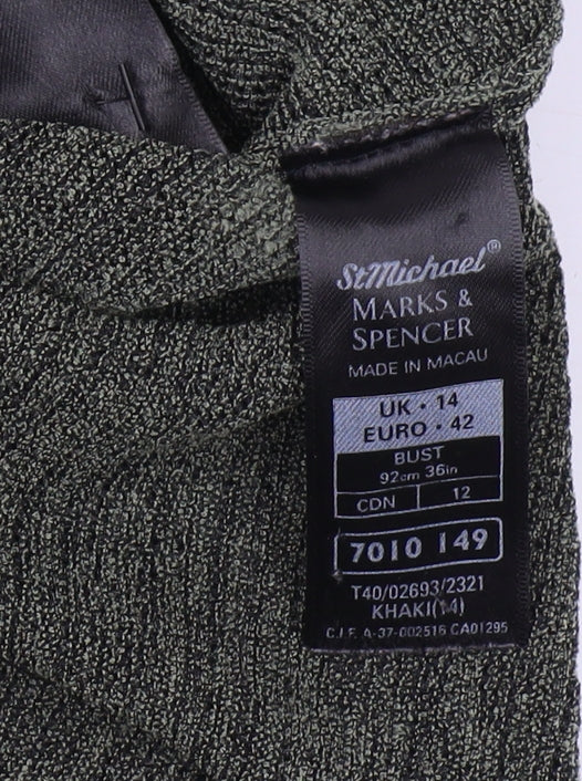 Marks and Spencer Women's Green V-Neck Pullover Jumper