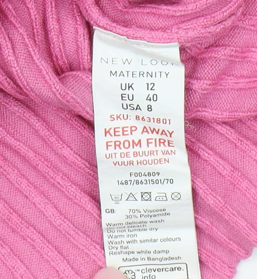 New Look Women's Pink Maternity Pullover Jumper