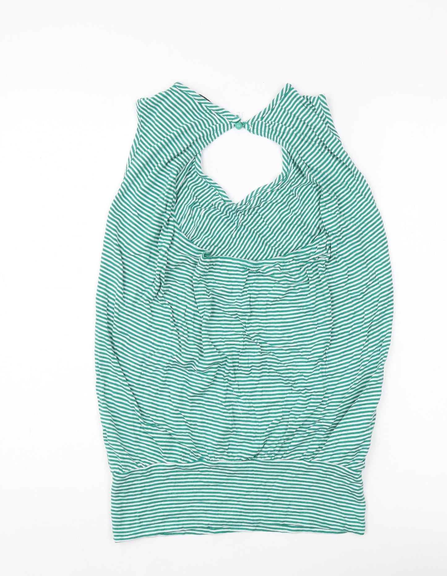 MNG Women Green Striped Tank Top Size 12
