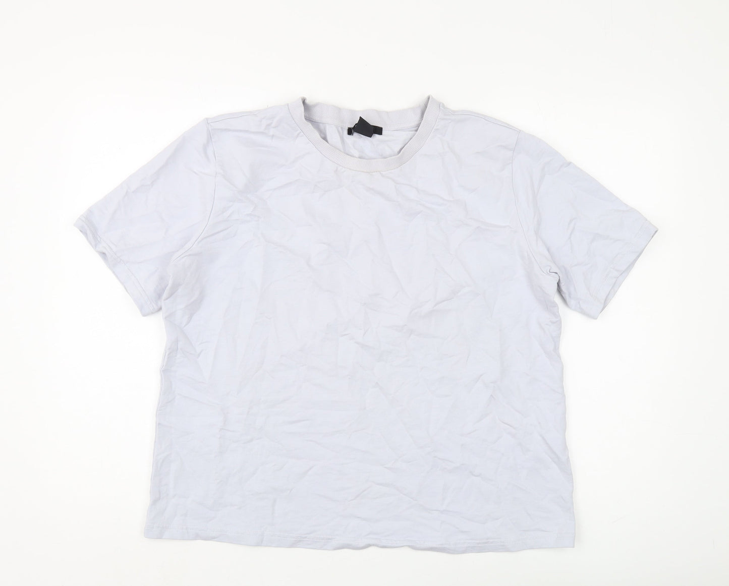 Lindex Women's White Cotton T-Shirt, Size L, Casual Style