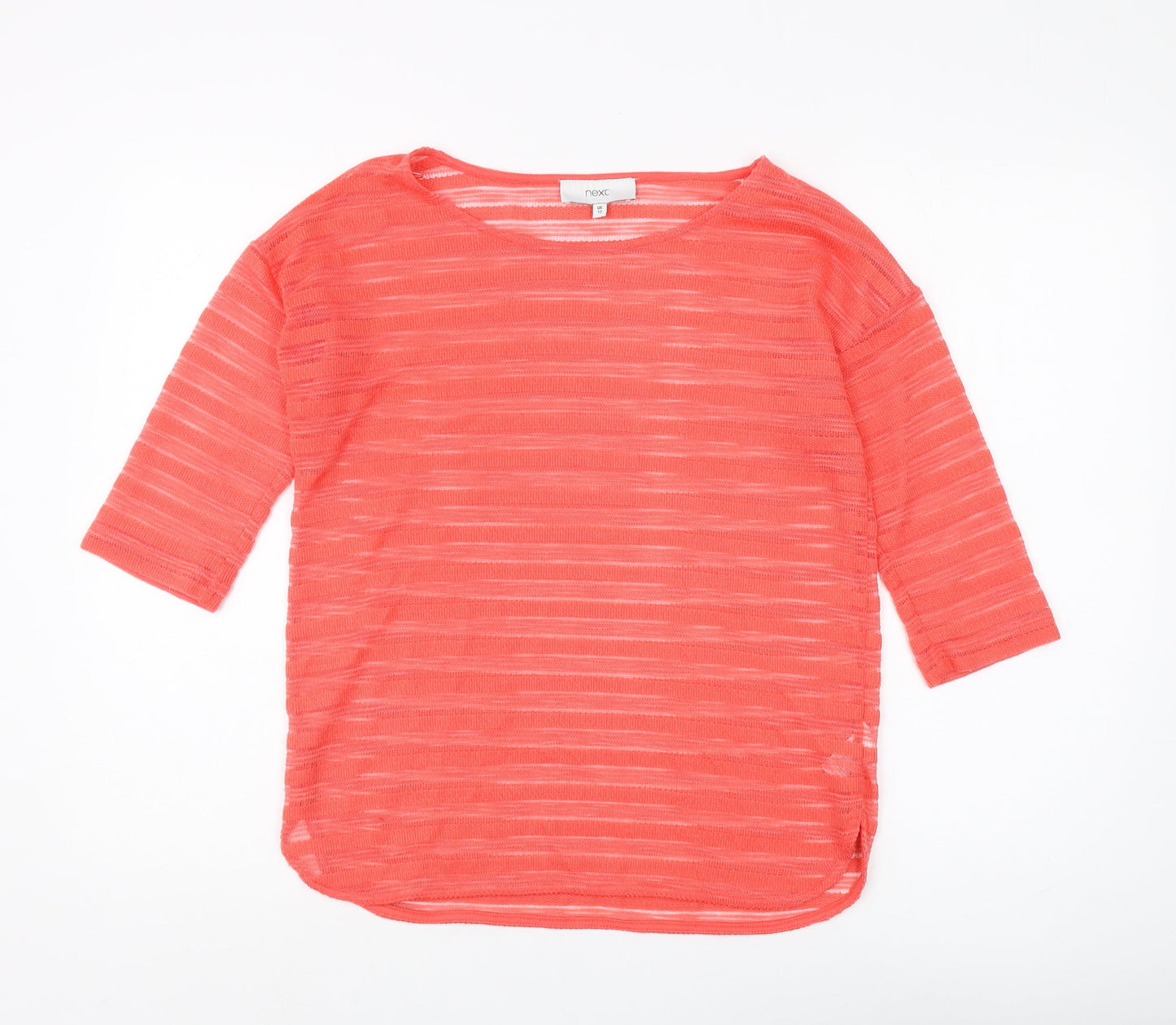 Next Women's Red Striped T-Shirt Size 12