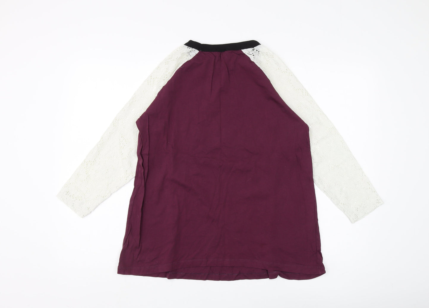 ASOS Women's Purple 3/4 Sleeve Top, Size 12 Maternity