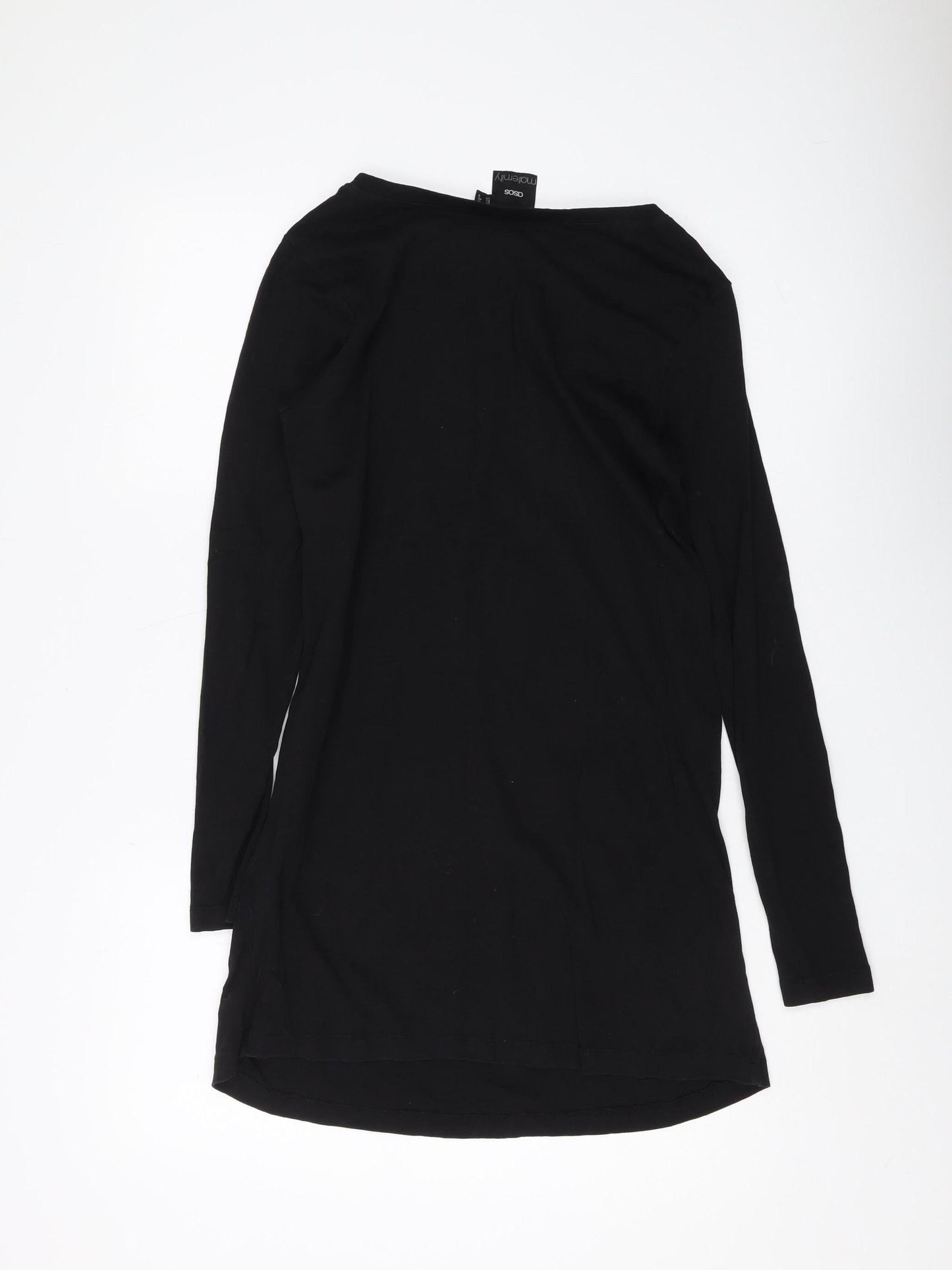 ASOS Maternity Black Long Sleeve Cotton Dress