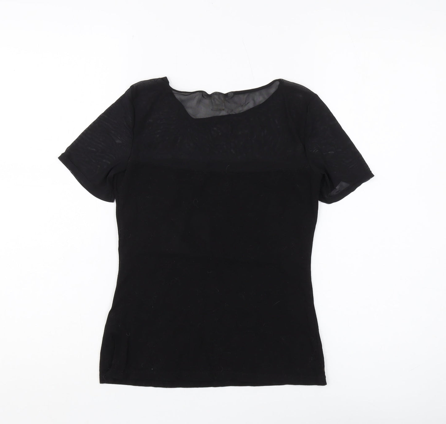 H&M Women's Black Short Sleeve Basic T-Shirt, Size 10