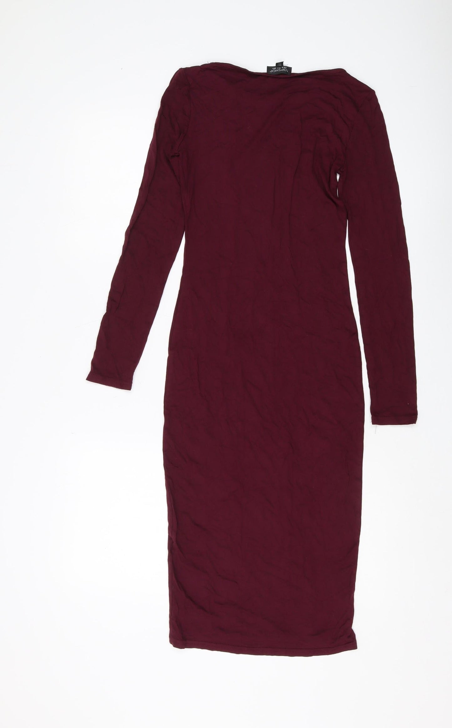 Topshop Women's Red Bodycon Dress Size 8
