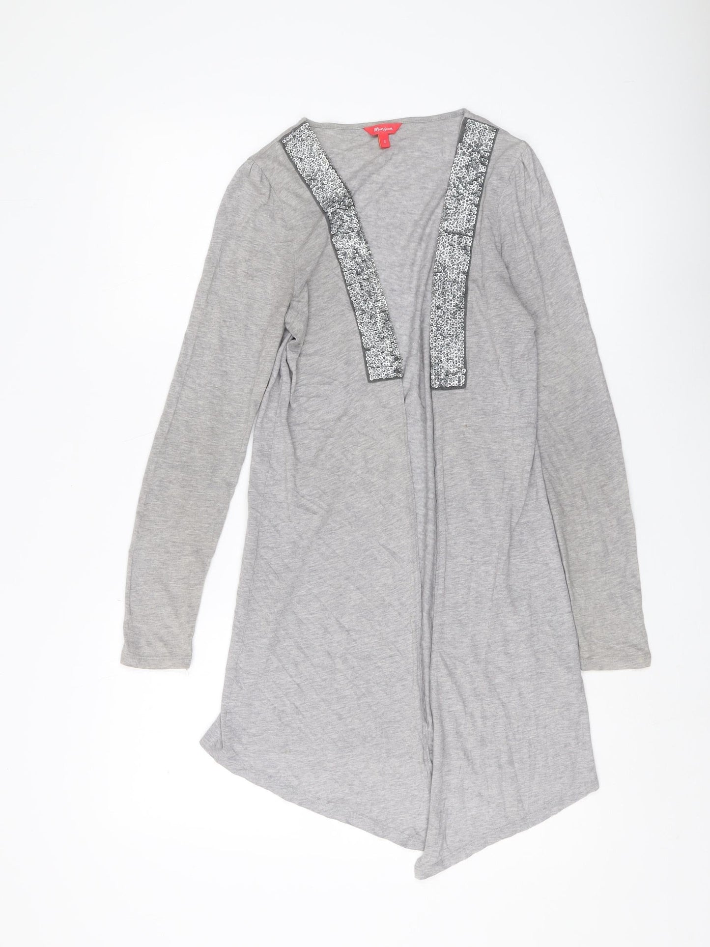 Monsoon Women's Grey Cardigan, Size S, Embroidered, Casual
