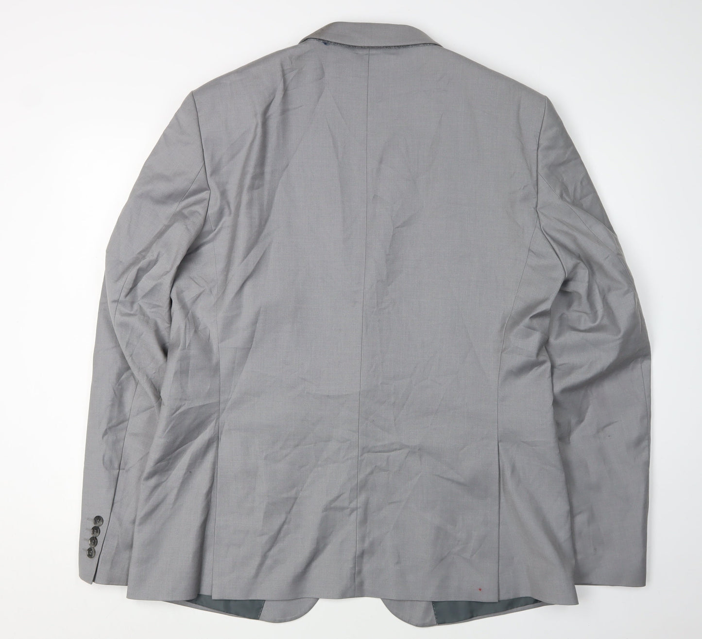 Selected Homme Men's Grey Blazer, 3XL, Single-Breasted