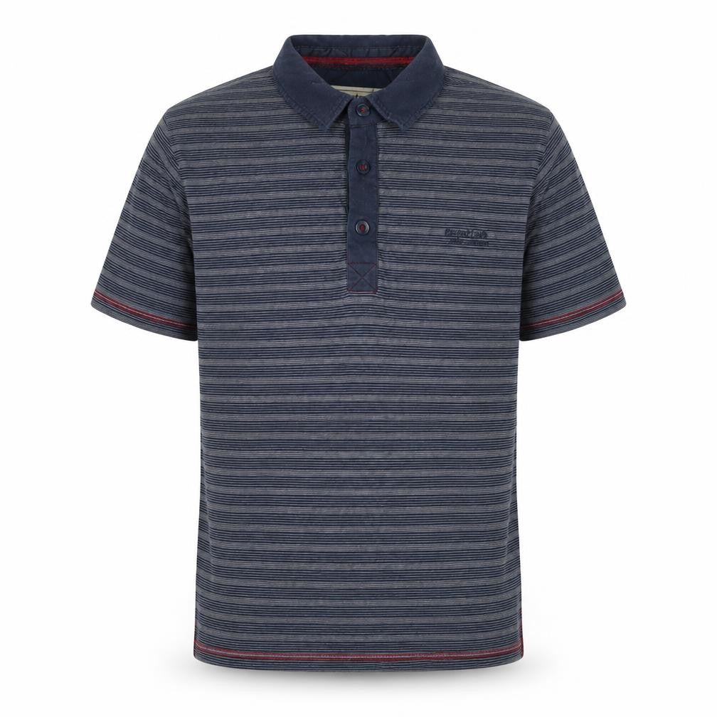 Regatta Men's Grey Striped Polo Shirt, Size M