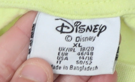 Disney Women's Yellow XL Cartoon T-Shirt