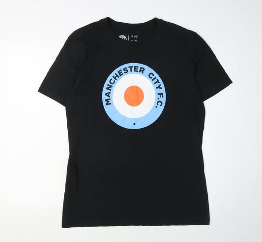 Manchester City Men's Black Graphic T-Shirt, Size L