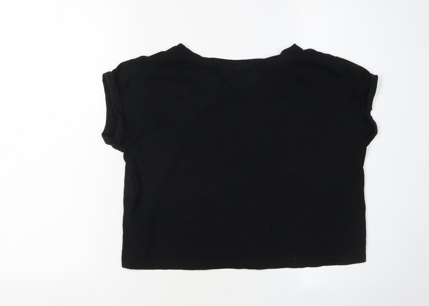 Coca-Cola Women's Black Cropped T-Shirt M