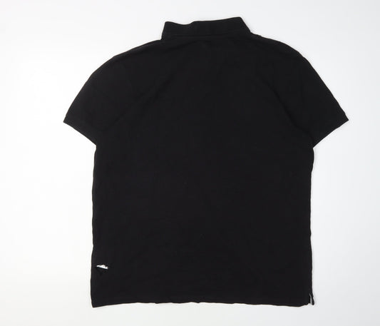 Timberland Men's Black L Polo Solid Slim Fit