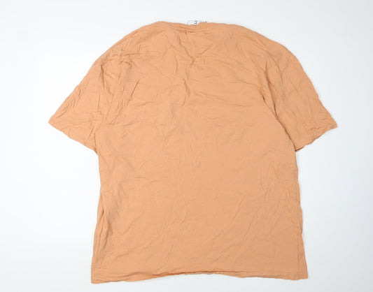 Collusion Beige Crew Neck T-Shirt 2XL Men Unisex