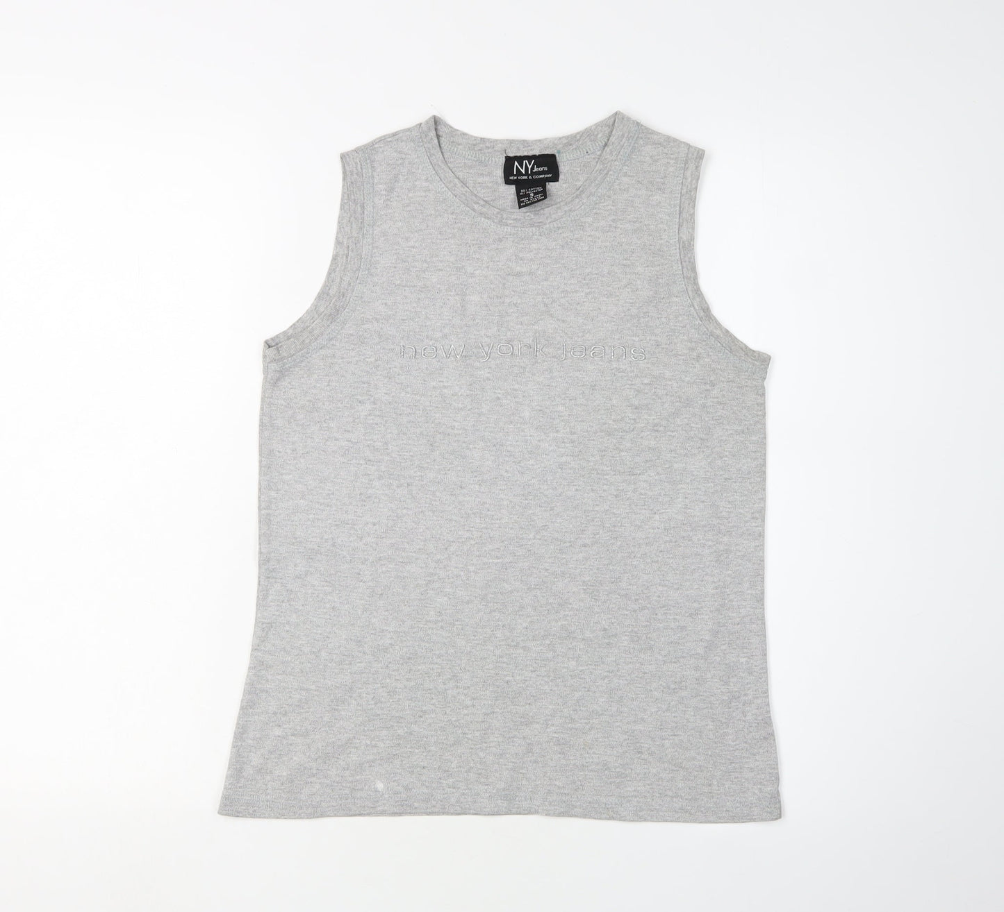 New York & Company Grey Sleeveless Women's Tank Basic Style