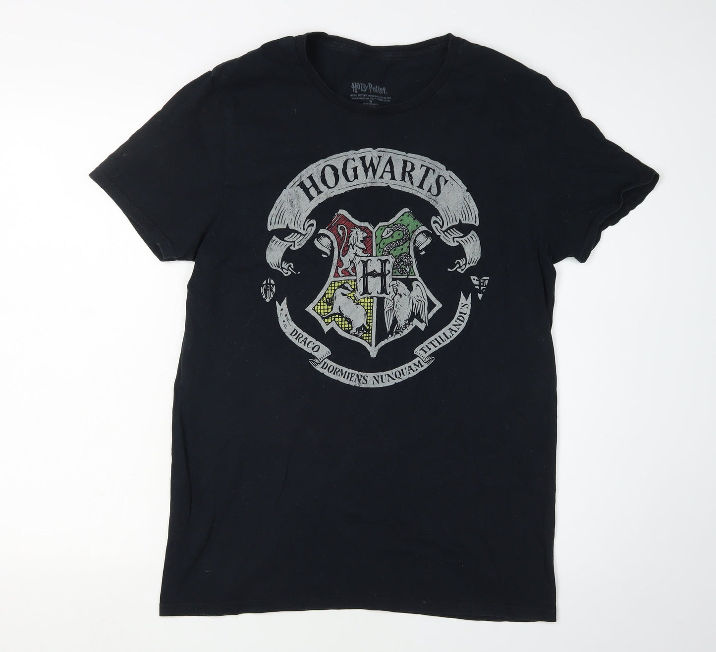 Harry Potter Men's Black L Hogwarts Graphic Tee