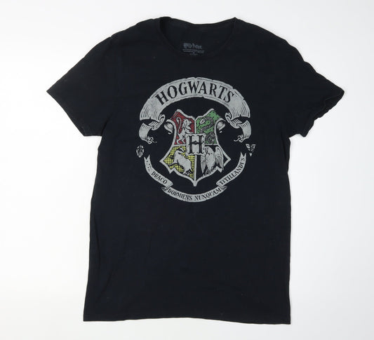 Harry Potter Men's Black L Hogwarts Graphic Tee