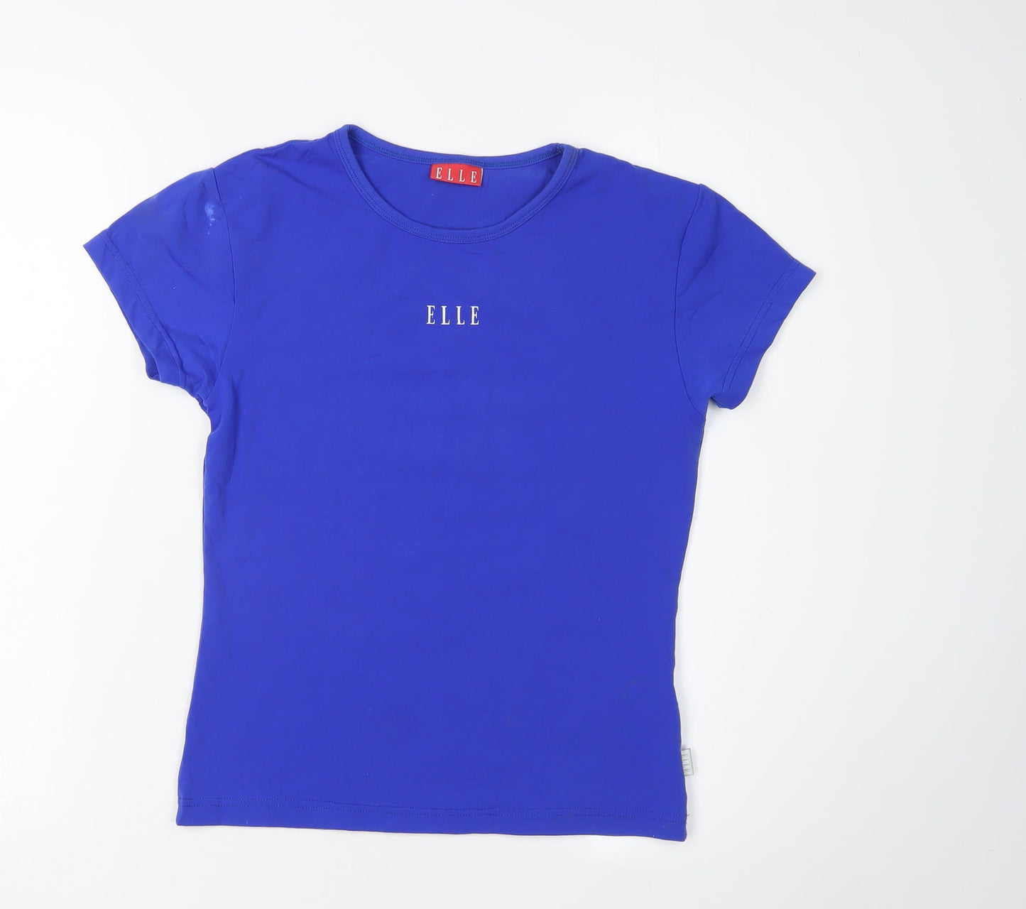 Elle Women's Blue T-Shirt, M, Athletic Fit Activewear