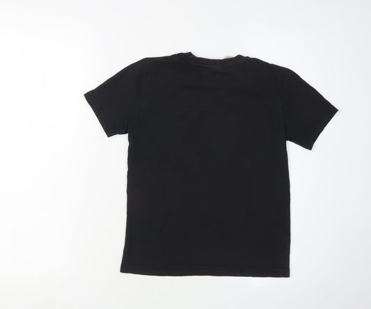 Adidas Boys Black Logo T-Shirt 9-10 Years Regular Fit