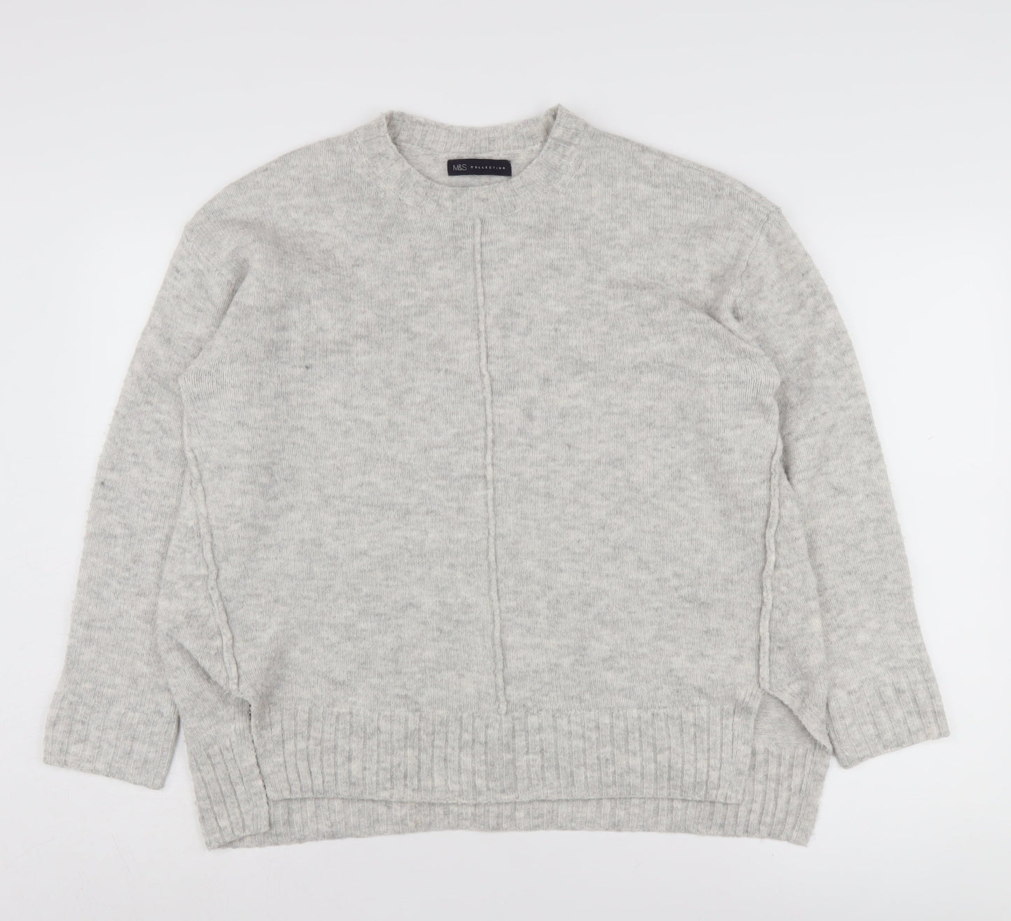 Marks and Spencer Women's Grey Knit Jumper - Medium