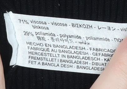 Zara Women's Black Cardigan L Long Sleeve Knit