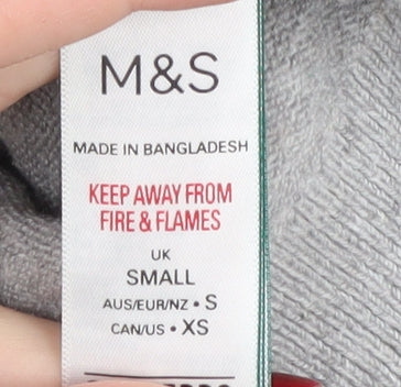 Marks and Spencer Women's Grey Roll Neck Jumper S