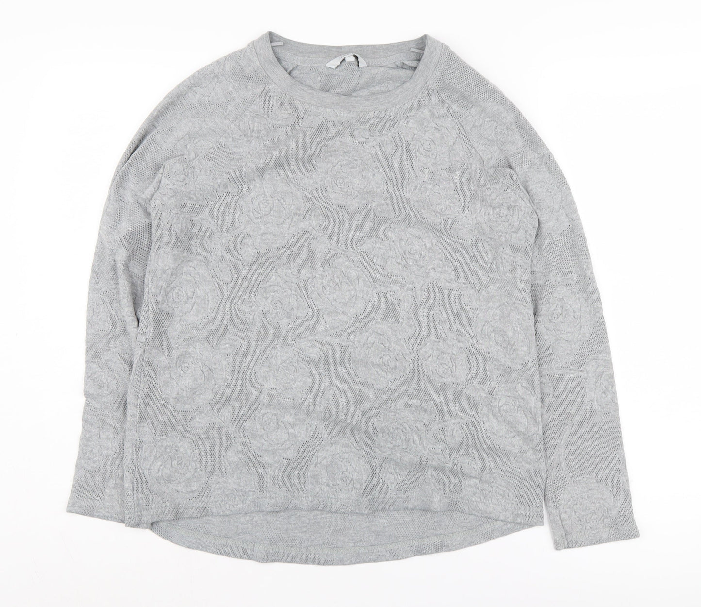Next Women's Grey Floral Pullover Jumper Size 14
