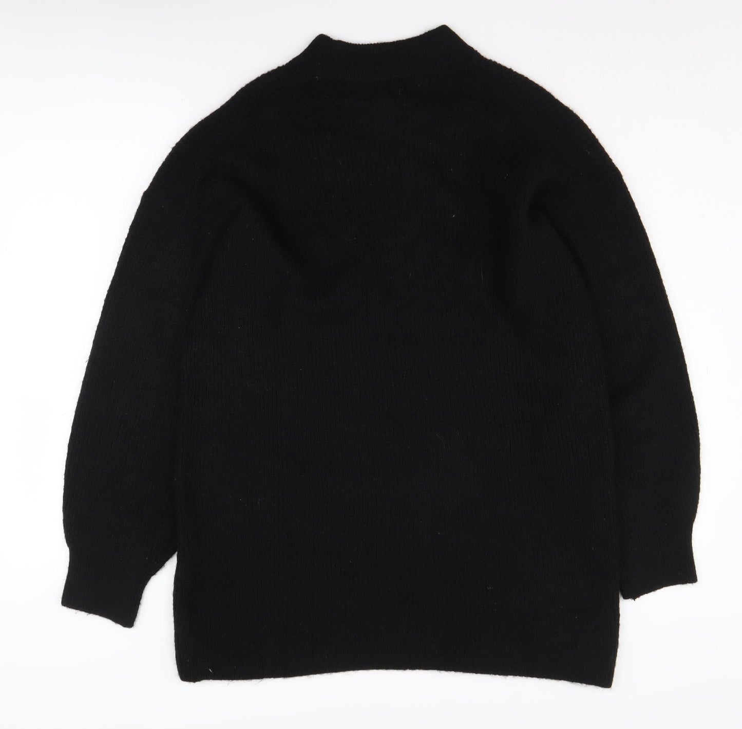 H&M Women's Black Mock Neck Pullover Jumper