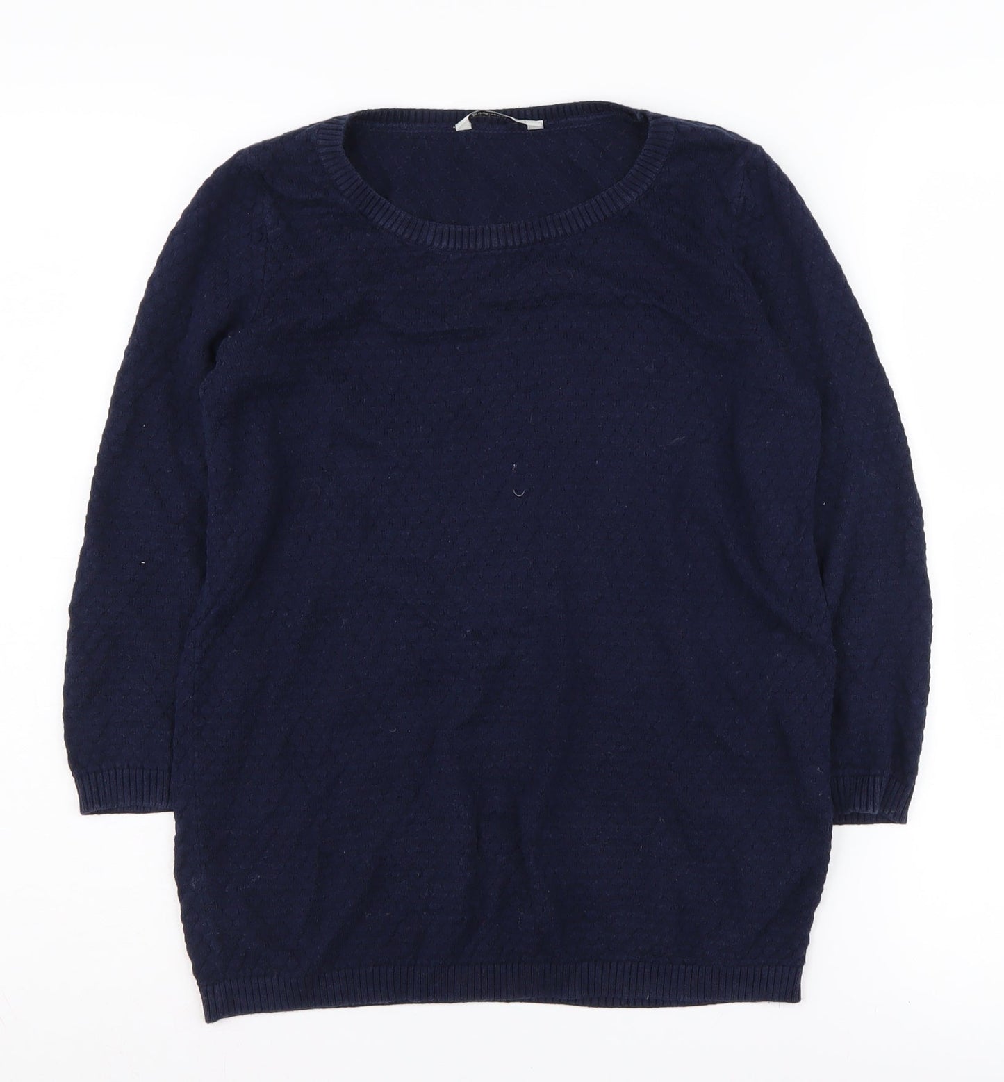 Stradivarius Women’s Blue Cotton Pullover Jumper S
