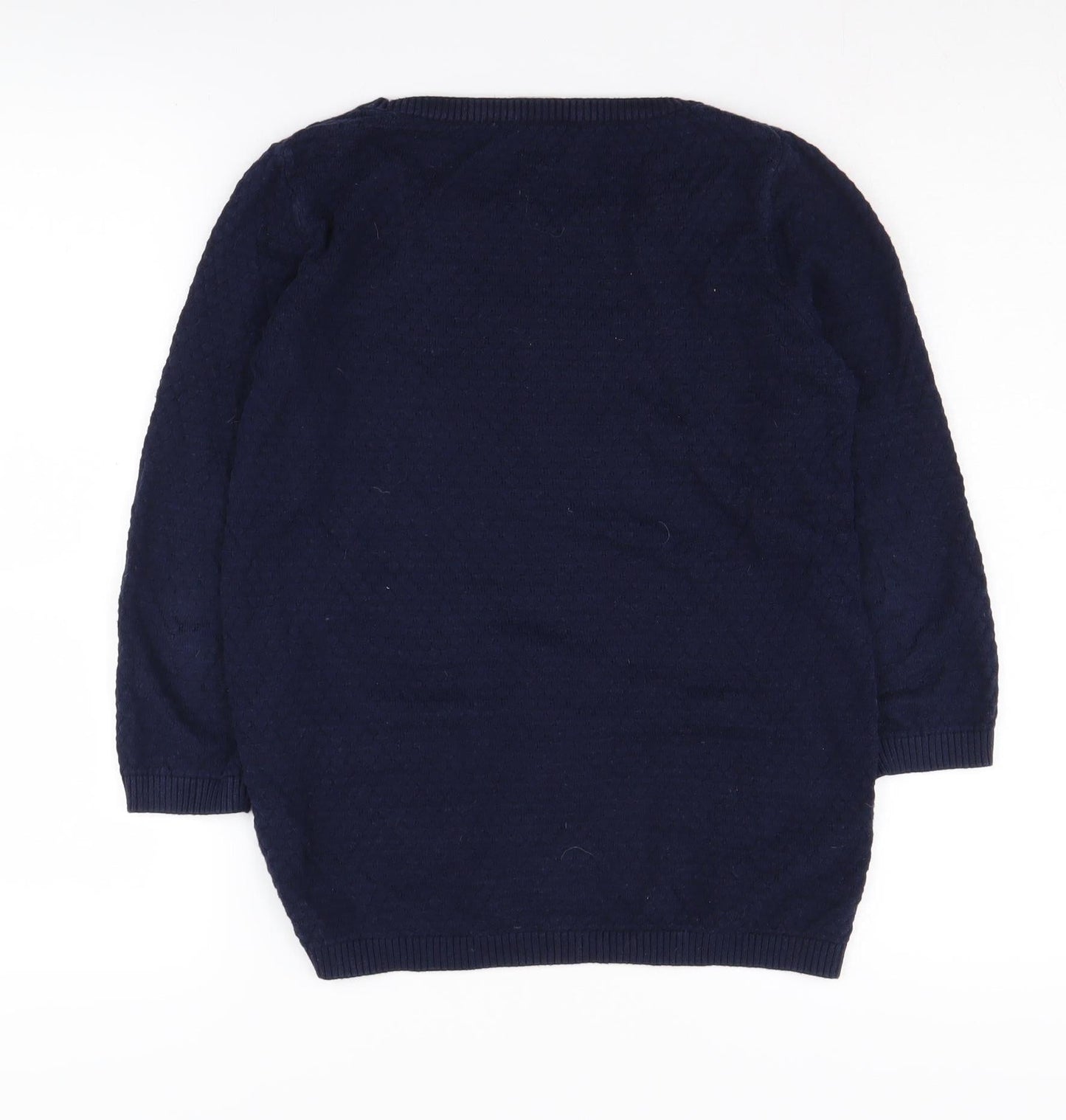 Stradivarius Women’s Blue Cotton Pullover Jumper S