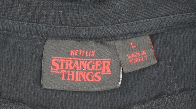 Netflix Stranger Things Black L Unisex T-Shirt Casual TV