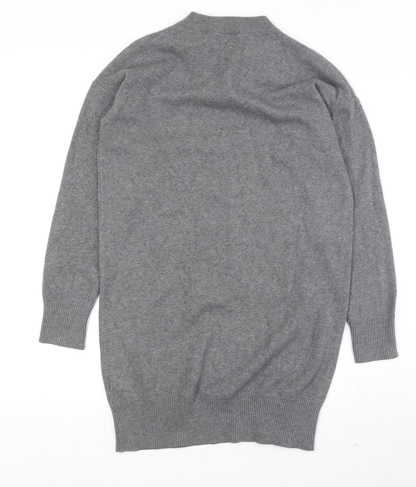 Topshop Women's Grey Jumper Dress UK 8 Viscose Blend