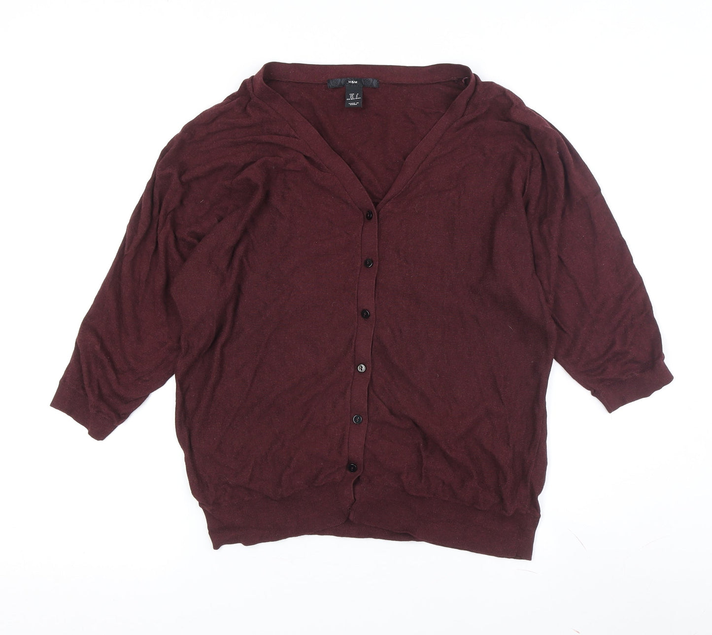 H&M Women’s Red V-Neck Cardigan S