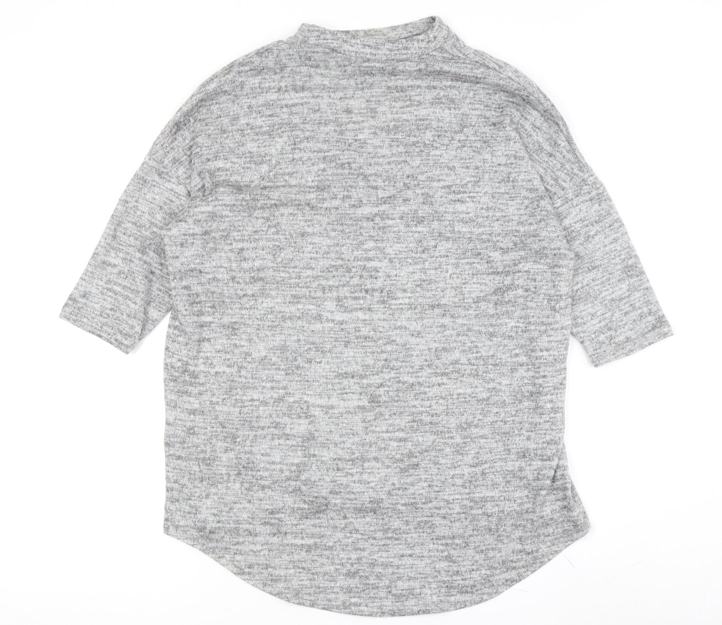 New Look Women's Grey V-Neck Pullover Jumper Size S