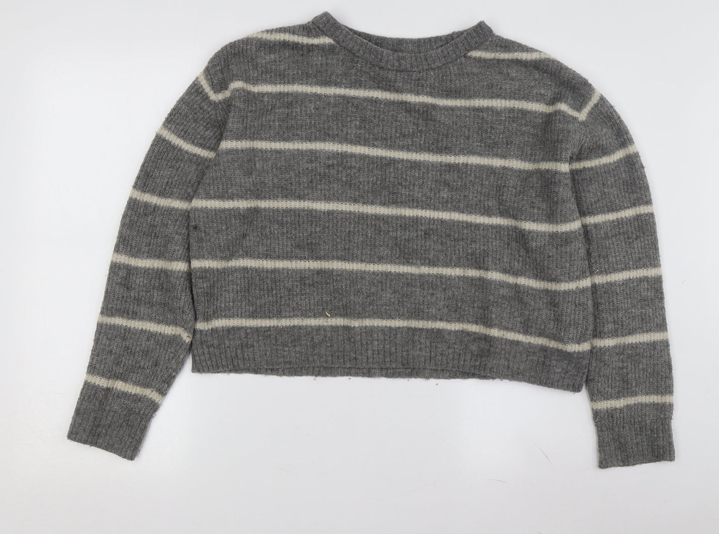 Divided Women’s Grey Striped Pullover Jumper S