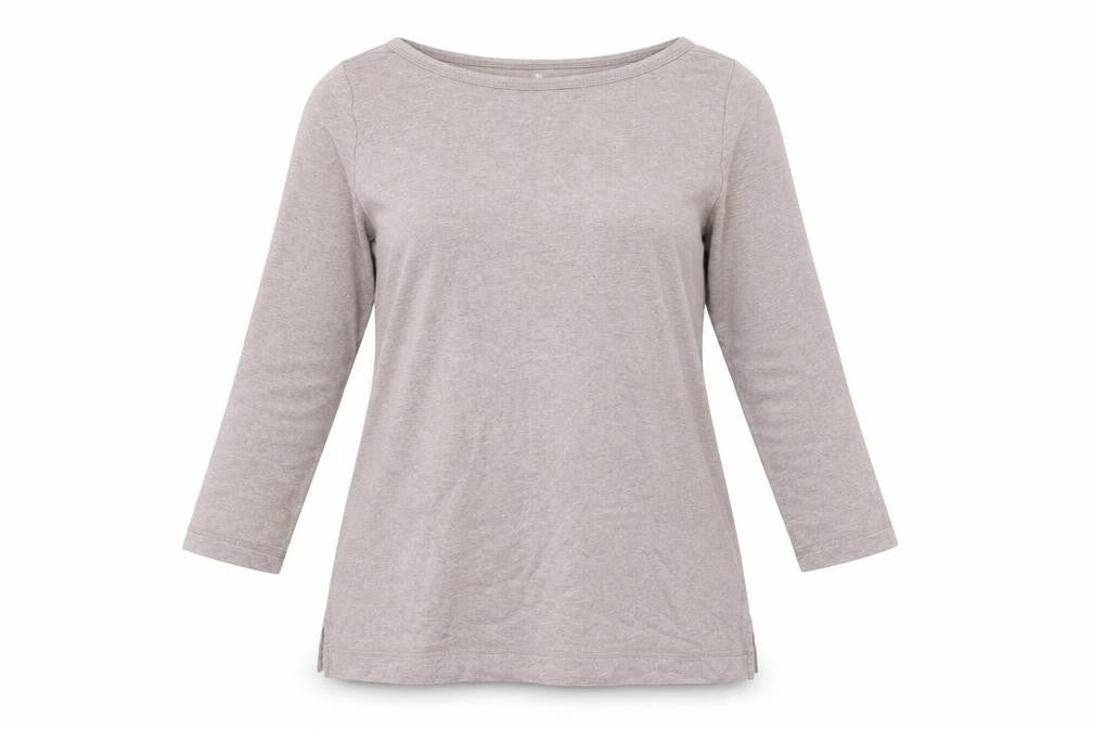 Womens UK Size S Lands' End Beige 100% Cotton T-Shirt