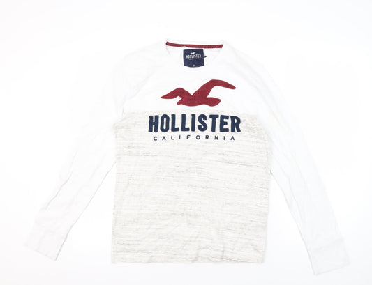 Hollister Women's White Long Sleeve T-Shirt XS