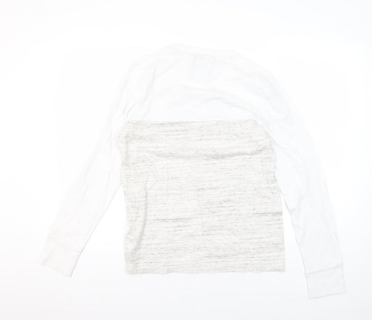 Hollister Women's White Long Sleeve T-Shirt XS