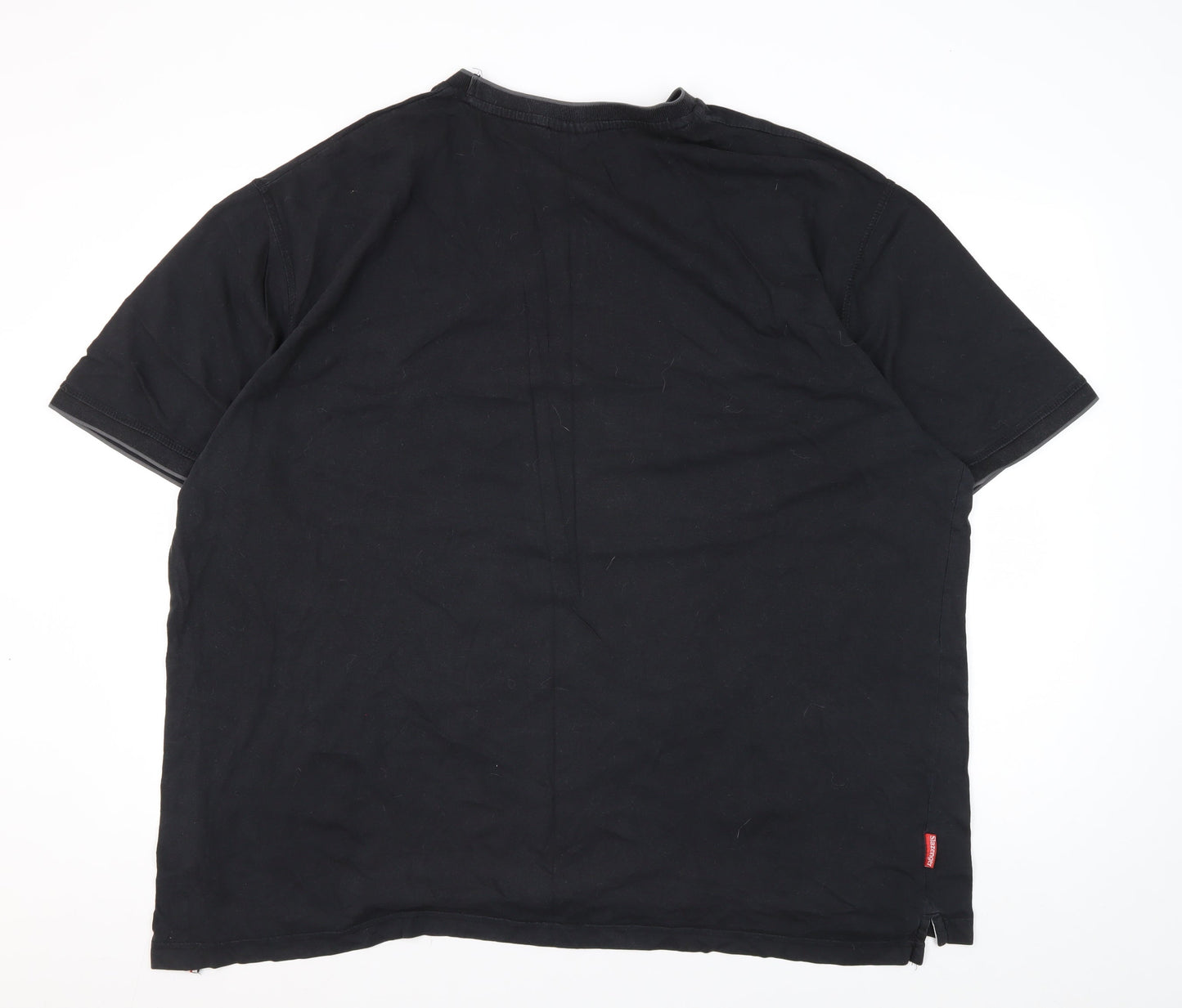 Slazenger Men's Black 4XL Relaxed Cotton T-Shirt