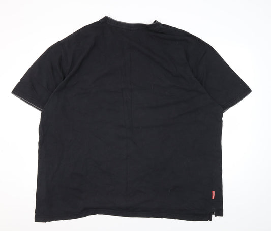 Slazenger Men's Black 4XL Relaxed Cotton T-Shirt