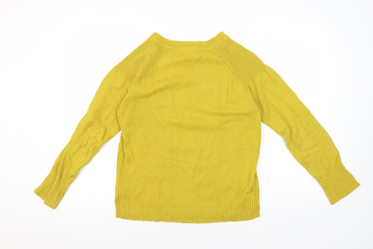 White Stuff Women's Yellow Pullover Jumper, Size 10