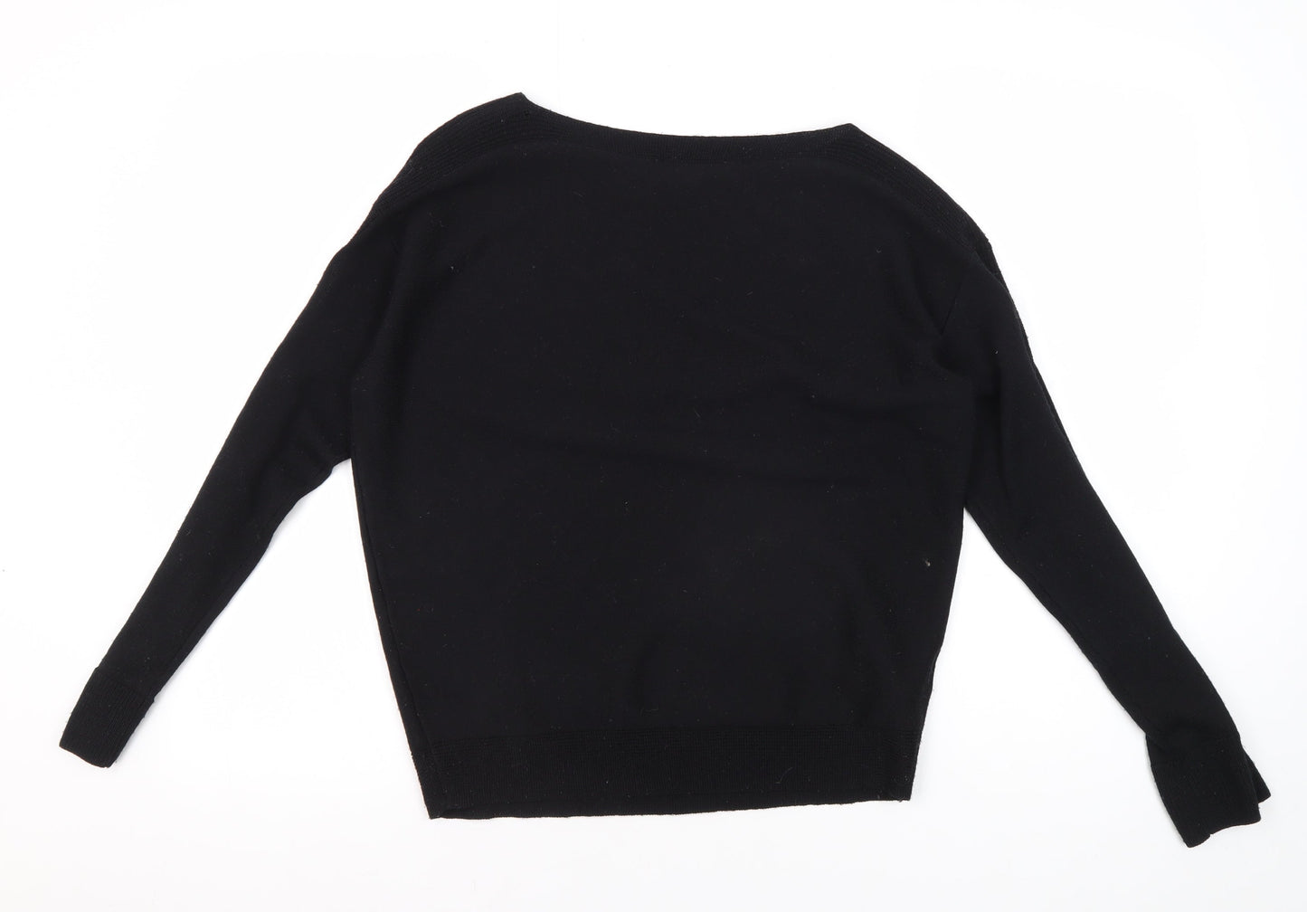 Laura Ashley Women's Black Merino Wool Jumper